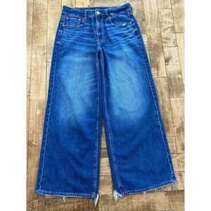 American Eagle Jeans Super High Rise Baggy Wide Leg Ankle Women’s Size 4